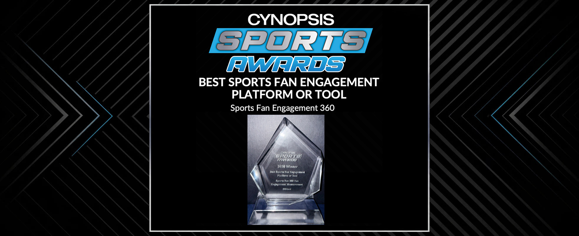 Cynopsis Sports Awards finalist announcement for Best Sports Fan Engagement Platform or Tool: SBRnet, Sports Fan 360 Engagement Measurement. June 4, NYC.